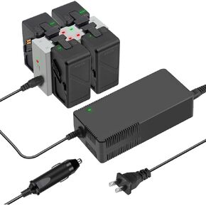 شاحن بطارية الجدار والسيارة لـ DJI Avata 1،4 في 1 مركز شحن سريع متعدد الموازية ، شحن 4 إكسسوارات بدون طيار بطاريات
