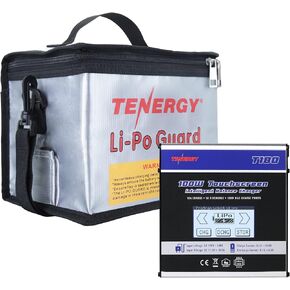 Tenergy T180 100W Balance Charger Discharger and Lipo Zipper Bag for Charging and Storage 8.5x6.5x5.7inches