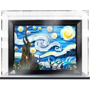 حالة عرض أكريليك لـ LEGO 21333 Vincent Van Gogh ، الحجم: 15.7x7.87x11.81in (غير متضمن النموذج)