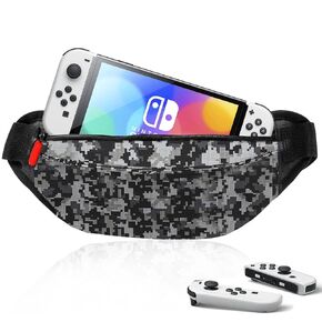 LYCEBELL Travel Bag for Nintendo Switch / Switch OLED, Switch Bag for Dock Console, Joy-Con, Phone and Switch Accessories, Sling Crossbody Switch Backpack for Men, Adults(only bag)