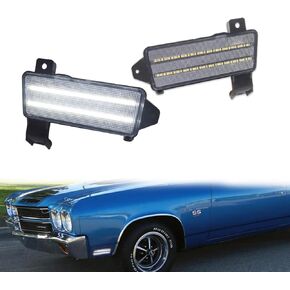 ADIIL Clear Lens LH+RH Pair Front Fender Lower Side Marker Light Lamp For 1970 Chevy Chevelle El Camino in Kuwait