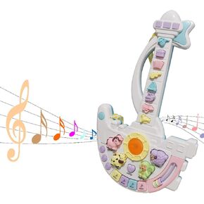 Guitar Toys for 3 4 5 Year Old, Early Learning Toys Guitar with 2 Modes Musical Instruments for Boys Girls