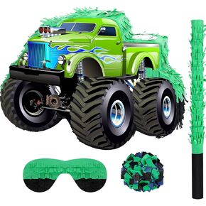 Piñata الصغيرة مع حلقة معلقة Jungle Safari Party Decorations Piñata لحفلة عيد ميلاد مع حلويات الخفافيش معصوبها لتوفيات الحفلات ، 12.6 × 11.8 × 2.4 بوصة (شاحنة)