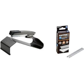 Bostitch Office No-Jam Booklet Stapler, 20 Sheets, No-Jam Technology, Black (B440SB) & Bostitch Office SBS1914CP Standard Staples, 1/4" Leg Length