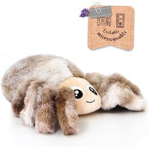 Microwavable Heating Pads Stuffed Animals, 1.6 lb Heatable Spider Pillow Plush for Period Cramps Stress Relief, Stuffed Gifts Plush Toys for Girls Boys Women