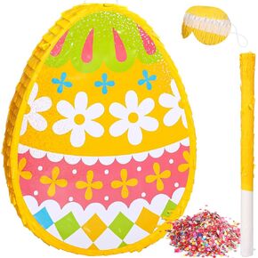 Sratte Easter Pinata Decorations Bunny Pinata Kit Easter Egg Pinata for Easter Birthday Party Anniversary Celebration Decoration (Egg)
