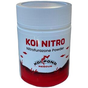 Koi Nitro (10 غرام) مسحوق النتروفورازون ، علاج أسماك فعال للالتهابات البكتيرية في كوي والأسماك الزينة