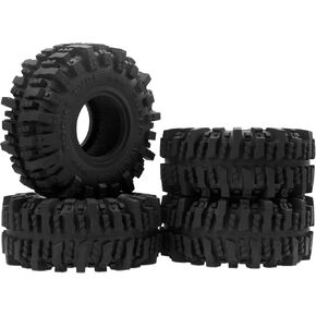4Pcs Vgoohobby RC 1.9 Crawler Tires 4.64 Inch OD Rubber Tires 118 * 45mm Compatible with Traxxas TRX4 TRX6 Axial SCX10 Redcat Gen7 RC4WD 1/10 RC Crawler 1.9" Beadlock Wheel Rims