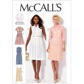 McCall's Patterns M6696 Misses' Dresses and Slip Sewing Template, Size B5 (8-10-12-14-16)