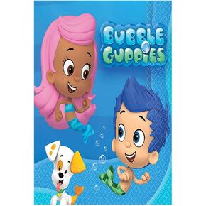 AMSCAN Bubble Guppies 16 CT مشروبات المناديل لوازم الحفلات