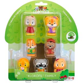 Timber Tots: Klorofil Family-7 مجموعة من الأحرف ، أصدقاء الغابات الحيوانية ، 1.75-2 "تماثيل ألعاب ، مصغرة مع التفاصيل الفريدة ، الطبيعة ، الأطفال-توددلر 18MO+