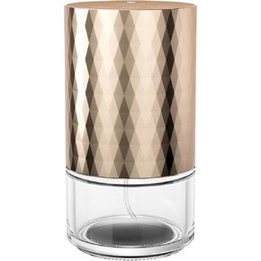 Waterless Diffuser Essential Oil 100ml Capacity Scent Air Machine for Home Aromatherapy Premium Metal Nebulizer Battery Operated 3 Mist Settings Timers Color Light AN5(Desert Titanium)
