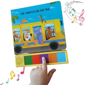 The Wheels on the Bus Interactive Music Toy For Toddlers ، كتاب صوتي للأطفال الصغار