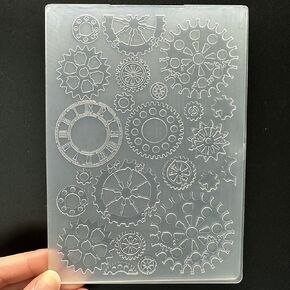 3D Tlass Encluping Folder قالب Steampunk نمط النمط A6 حجم لصنع البطاقات تصنع الورق المصنوع من الورق المصنوع يدويًا مصنوعة يدويًا لمستلزمات الفنون