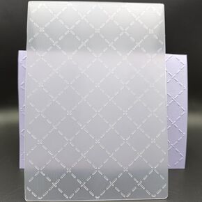 Plastic Embossing Folder (6'' x 8'' | Sewn Plaids) Paper Crafts Plastic Textured Impressions for Card Making Scrapbooking