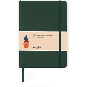 Softcover يحكم المجلة مع 80 GSM Clined Cream Paper A5 (8.3 بوصة × 5.4 بوصات) - مجلة دفتر الكتابة اليومية للسفر ، ومدرسة الاستخدام - مجلة مذكرات للنساء والرجال - دائمة الخضرة