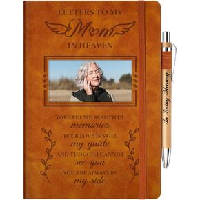 Vetbuosa Memorial Gifts for Loss of Mom ، Journal Grief مع إدراج الصورة ، رسائل إلى أمي في Heaven ، 200 صفحة دفتر A5 مع PEN ، هدية شفاء من أجل الفجيعة