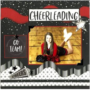 Reminisce Game Day: Cheerleading Collection Scrapbook Kit Paper Crafts, Multi Color Palette