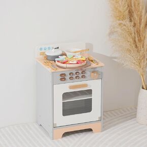 Wooden Mini Kitchen Set for Toddlers - 31.5in-High Pretend Play Kitchen - All-in-One Toy Kitchen Baby Wooden Kitchen Set - Easy Assembly & Safe Design - Best Gift for Boys & Girls