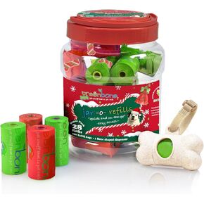 أكياس وموزع الكلاب jar -o -refills ، 28 لفة - 336 حقيبة - إصدار عطلة