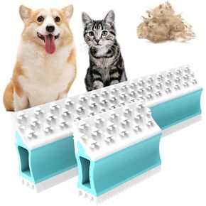 4IN1 Pet Hair Remover for Various Surfaces & Crevices, Dog/Cat Fur Removal Tool - Utility Patented Design - Uproot Clean Embedded Pets Hair, Portable Lint Remove for Auto Detailing, Pro