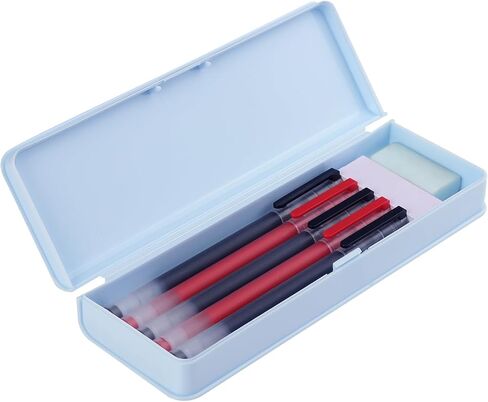 Pencil Box,Plastic Pencil Case For Kids School Office,Grey,1 Pack,Solid in Kuwait