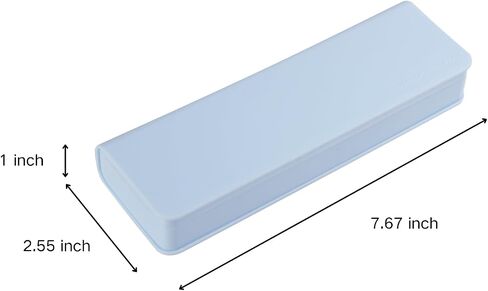 Pencil Box,Plastic Pencil Case For Kids School Office,Grey,1 Pack,Solid in Kuwait