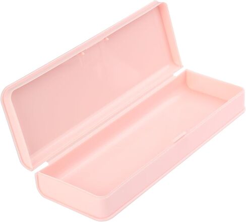 Pencil Box,Plastic Pencil Case For Kids School Office,Grey,1 Pack,Solid in Kuwait