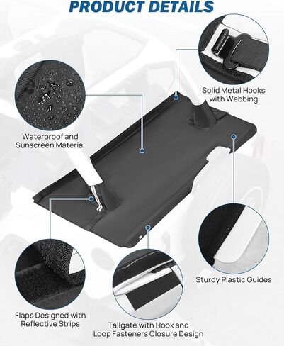 JOYTUTUS Tonneau Cover Compatible with Wrangler JKU 4 Doors, JK Cargo Trunk Cover Tailgate Cover JK Accessories for 2007-2018 Wrangler JK Unlimited in Saudi Arabia