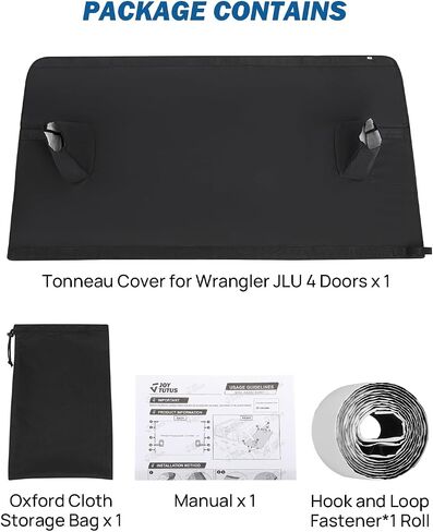 JOYTUTUS Tonneau Cover Compatible with Wrangler JKU 4 Doors, JK Cargo Trunk Cover Tailgate Cover JK Accessories for 2007-2018 Wrangler JK Unlimited in Saudi Arabia