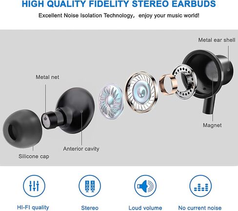 USB Type C Headphone 4 Pack, USB C Earphones Type C Headphones Stereo with Microphone Volume Control Compatible with Samsung Galaxy S20+/S21/S20/Google Pixel/OnePlus/Xiaomi and Android Smartphones in Kuwait