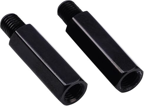 2 pcs M10 x 1.25 Mirror Risers Motorcycle Rear View Mirror Extenders 40mm Fit MT-09, CB1000R/ Grom MSX125 (Round) in Kuwait