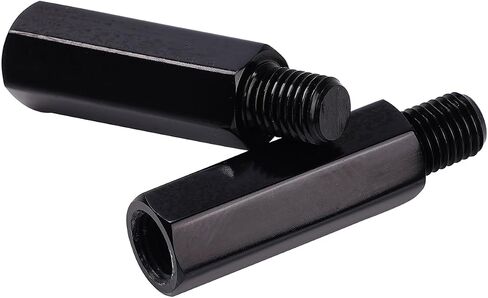 2 pcs M10 x 1.25 Mirror Risers Motorcycle Rear View Mirror Extenders 40mm Fit MT-09, CB1000R/ Grom MSX125 (Round) in Kuwait