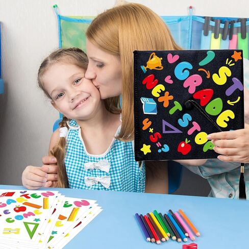 24 Pcs Graduation Cap Topper Craft for Pre-K Kids, 2025 DIY Art Stickers Carft for Grad Hat Top Congrats Grad Decoration Set(Pre-K Grad) in Saudi Arabia