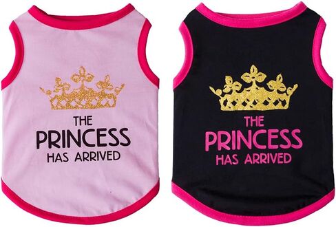 Fun Tshirt for Small Dogs Cats - Lightweight Breathable Anti-Fade Soft Non-Irritating Pet Shirts with Flash Crown Design for Outdoor Adventures (Red, M) in Kuwait