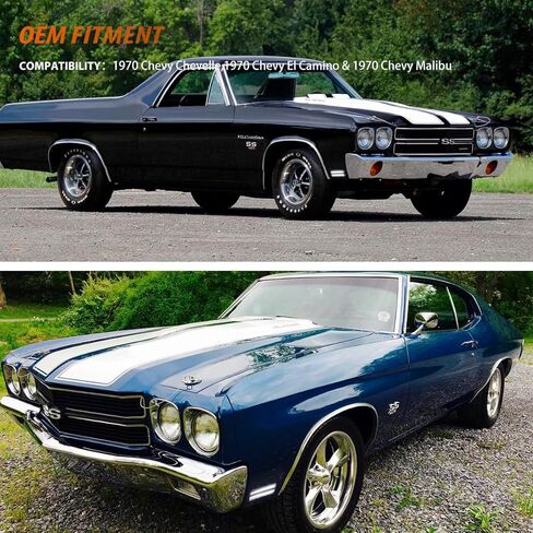 ADIIL Clear Lens LH+RH Pair Front Fender Lower Side Marker Light Lamp For 1970 Chevy Chevelle El Camino in Kuwait