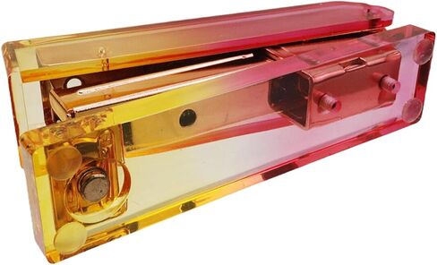 Dnyta Acrylic Staplers for Desk Gradient Colour Stapler Desktop Stapler Office Accessories Cute Staplers for Desk Office (Red-Yellow Gradation) in Saudi Arabia