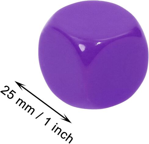 Shapenty 25mm ستة جوانب جولة فارغة جولة حافة أكريليك النرد مكعبات للعبة العائلة DIY رقم رسالة ملصقات ألوان قصة مخصصة جعل الحفل العد لصالح ، 10pcs (أبيض) in Kuwait