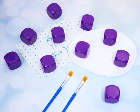 Shapenty 25mm ستة جوانب جولة فارغة جولة حافة أكريليك النرد مكعبات للعبة العائلة DIY رقم رسالة ملصقات ألوان قصة مخصصة جعل الحفل العد لصالح ، 10pcs (أبيض) in Kuwait
