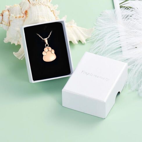 Yinplsmemory Paw Print Urn Necklace for Ashes for Pet Cremation Jewelry for Dog/Cat Ashes Keepsake Necklace Memorial Ash Holder in Kuwait
