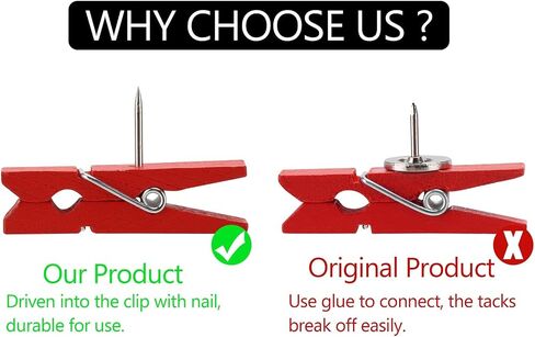 100pcs دبوس دفع القلب الملون مع مقاطع خشبية ، pushpins المزخرفة ، المسامير للوحة الفلين ، لوحة الإعلانات ، صور فنية الصور in Kuwait