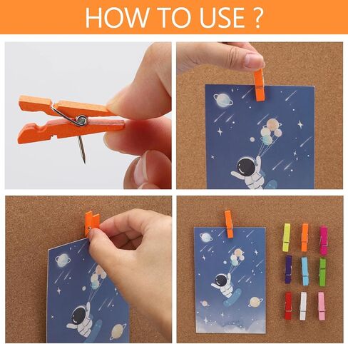 100pcs دبوس دفع القلب الملون مع مقاطع خشبية ، pushpins المزخرفة ، المسامير للوحة الفلين ، لوحة الإعلانات ، صور فنية الصور in Kuwait