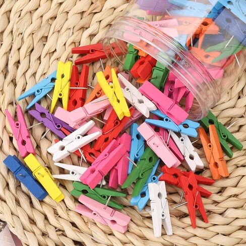 100pcs دبوس دفع القلب الملون مع مقاطع خشبية ، pushpins المزخرفة ، المسامير للوحة الفلين ، لوحة الإعلانات ، صور فنية الصور in Kuwait