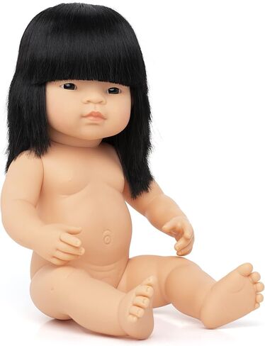 Miniland Educational - 15'' Anatomically Correct Baby Doll, Asian Girl in Saudi Arabia