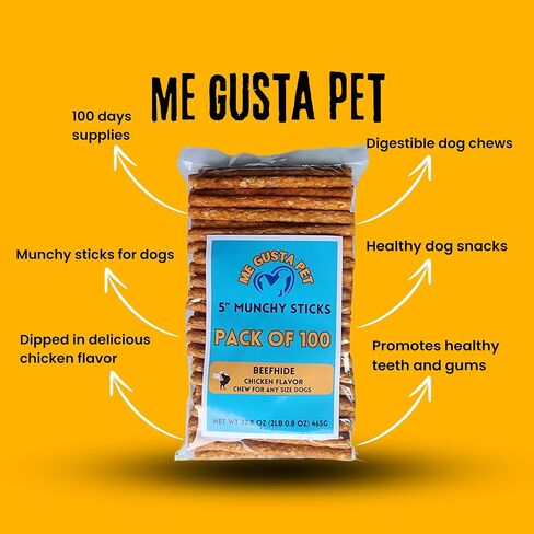 Rawhide Stick 5-Inch | Chicken Flavor Dog Chew Treat | Dental Sticks (Pack of 50) in Saudi Arabia