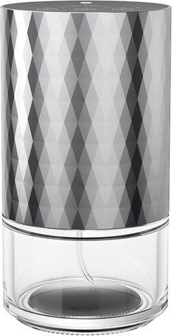 Waterless Diffuser Essential Oil 100ml Capacity Scent Air Machine for Home Aromatherapy Premium Metal Nebulizer Battery Operated 3 Mist Settings Timers Color Light AN5(Desert Titanium) in Saudi Arabia
