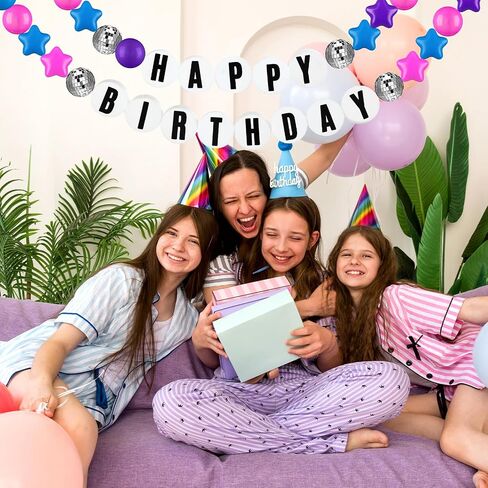 Giant Friendship Bracelet Garland Kit, DIY Birthday Banner Kit with Letters Ball Customizable Jumbo Garland for Wedding Famous Singer Party Decor(Macaron) in Saudi Arabia