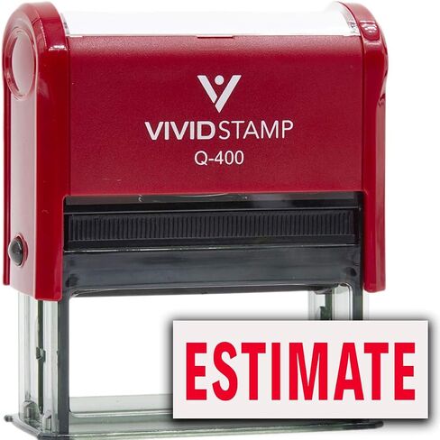 Estimate Self Inking Rubber Stamp (Red Ink) - X-Large in Kuwait