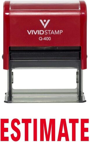 Estimate Self Inking Rubber Stamp (Red Ink) - X-Large in Kuwait