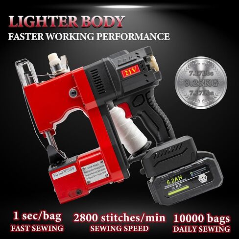 Battery Bag Sewing Closing Machine Brushless Motor Cordless Portable Bag Closer Stitcher Packing Machine in Kuwait